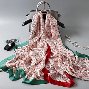 Fashion new female dual-use long air conditioning shawl silk satin shawl travel beach scarf shawl