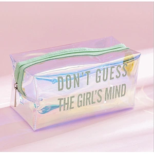 Creative Colorful Laser Waterproof Cosmetic Bag Ins Girl PVC Storage Bag Travel Portable Pencil Bag