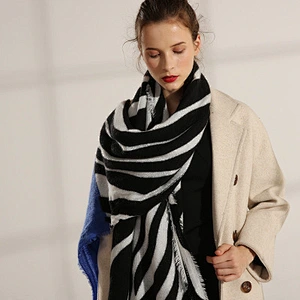 New style wild temperament section warm stitching printed strips long women scarf shawl