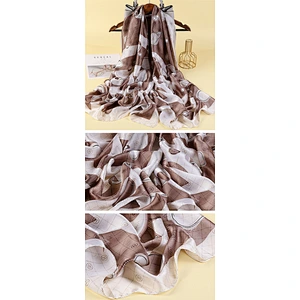 New Satin Silk Scarf Female Spring Fashion Brand Korean Version Silk Air Conditioning Shawl Beach Scarves