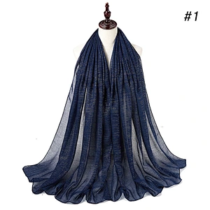 stock glitter quality rayon silk starry scarf muslim women shawl hijab