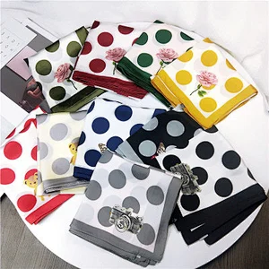 New wave polka dot small square female spring and summer wild decoration literary small square scarf