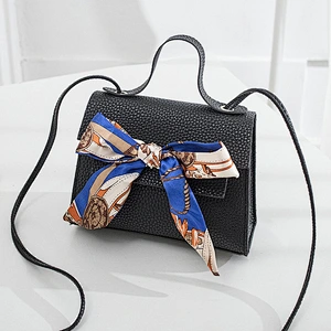 Korean Version New Simple Female Bag Shoulder Messenger Bag Retro Casual Fresh Silk Scarf Small Square Crossbody Bag