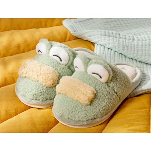 Children Little Girls Anti-Slip Cartoon Autumn Winter Plush Warm Indoor Floor Slipper Kids Home Shoes