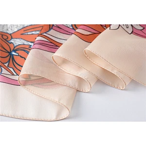 Ladies decorative fashion printing sunscreen shawl scarf colorful hangzhou imitated silk scarf