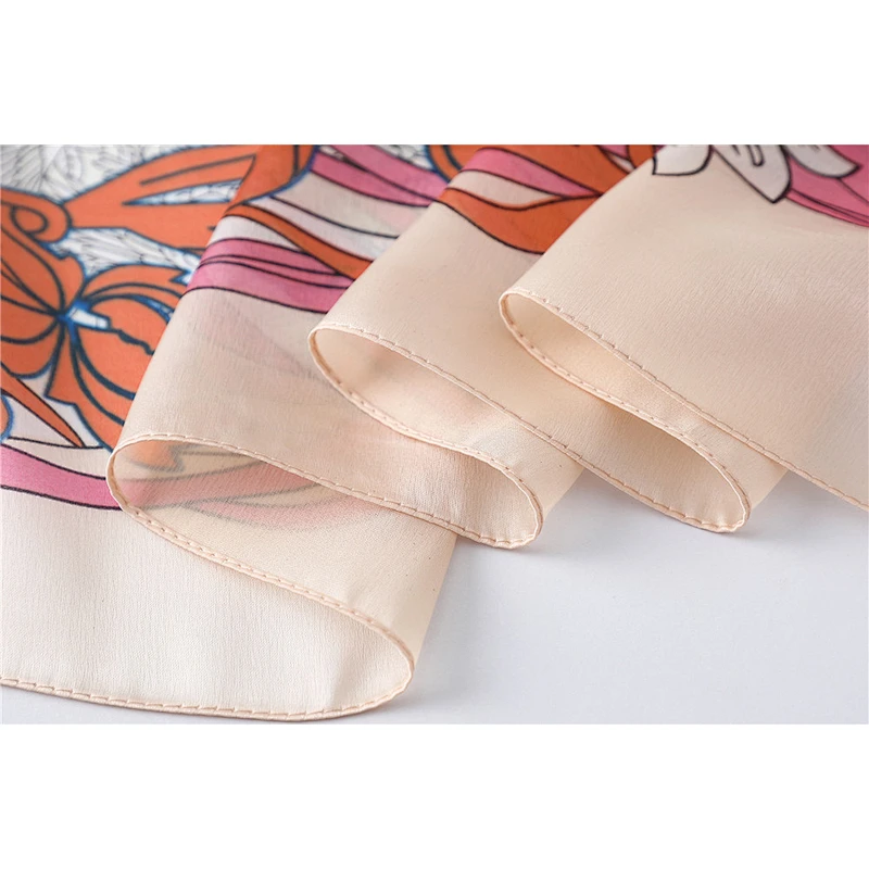 Ladies decorative fashion printing sunscreen shawl scarf colorful hangzhou imitated silk scarf