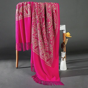 Fashion cashmere embroidery scarf all-match female autumn winter warmth tassel shawl