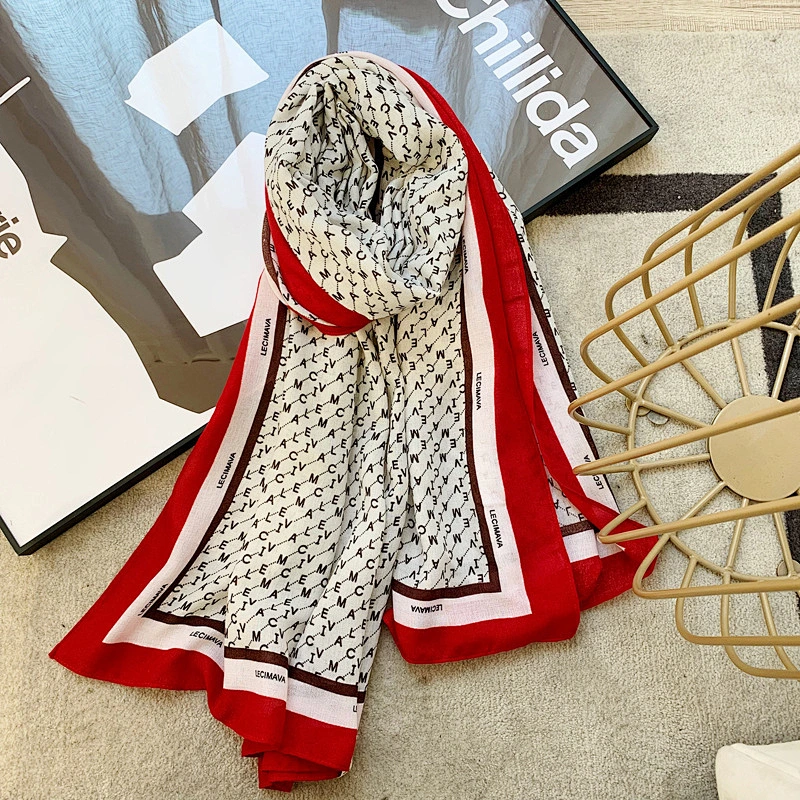 Hot Sale Printed Style Breathable Ladies Shawl Popular Fashion Scarf