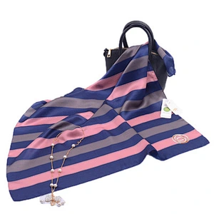 Factory direct children saliva towel handkerchief silk fashion women print square silk scarf