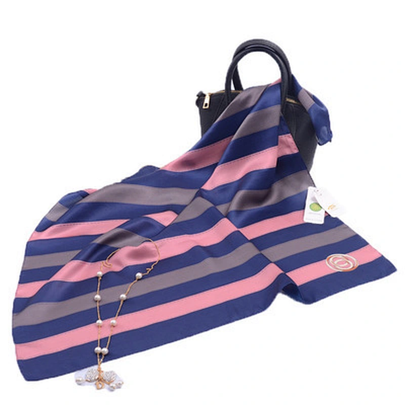 Factory direct children saliva towel handkerchief silk fashion women print square silk scarf