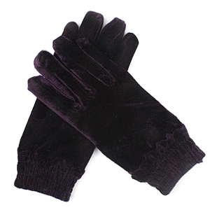 New Designs Soft Silk Velvet Materials Colorful Warm Comfort Products Fashion Ladies Winter Gloves