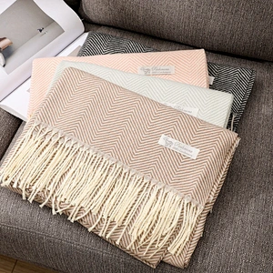 Autumn Winter New Herringbone Scarf Women Korean Version Cashmere Thick Shawl Warm Collar Scarf Wholesale