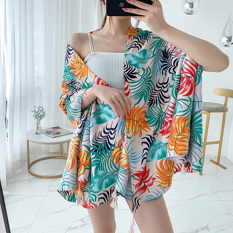 2020 New Product Cotton And Linen Ethnic Scarf Travel Silk Scarf Oversized Decoration Sunscreen Beach Long Shawl
