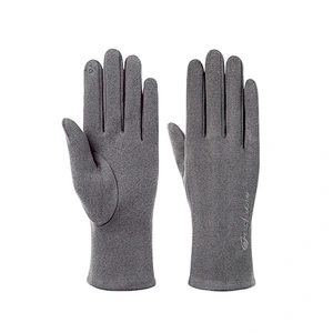 Fashionable Ladies' Embroidered Gloves Touch Screen Suede Comfortable Warm Cute Slender Gloves