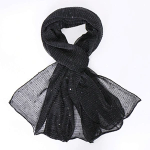 Sequined wild braided scarf 10 colors shimmer muslim women's head scarf