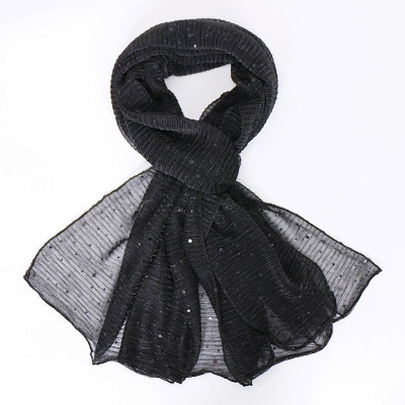 Sequined wild braided scarf 10 colors shimmer muslim women's head scarf