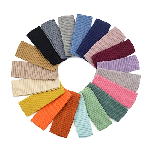 Euramerican Stretch Vertical Knit Woolen Headband Parent-Child Hairband Sports Yoga Hair Accessories Hair Band
