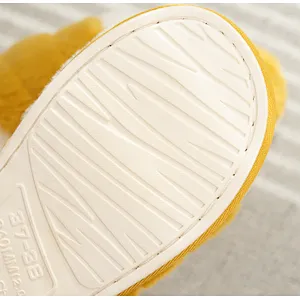 Autumn Winter Home Couple Shoes Soft Bottom Non-Slip Home Indoor Men Women Thread Cotton Shoes Cotton Slippers