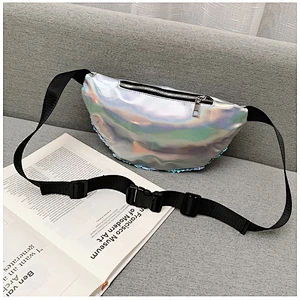 2021 New Fashion Waist Bag Creative Laser Sequins Children Unicorn Shoulder Diagonal Sequin Bag Women