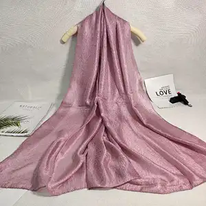 Factory Direct New Dutch Linen Long Sunscreen Beach Towel Shawl Pure Color Scarf Pearl Light Silk Scarf Women