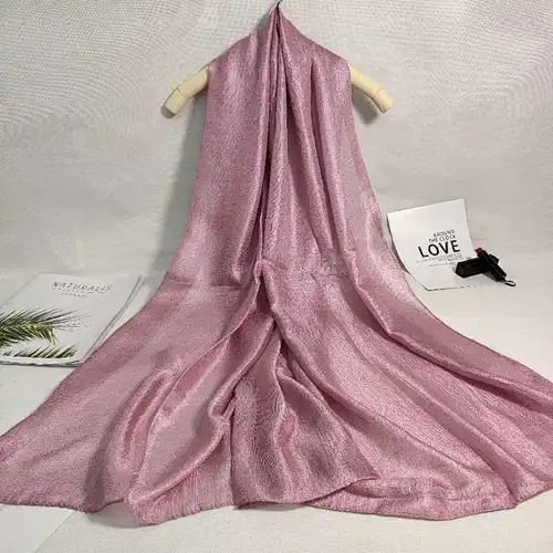 Factory Direct New Dutch Linen Long Sunscreen Beach Towel Shawl Pure Color Scarf Pearl Light Silk Scarf Women