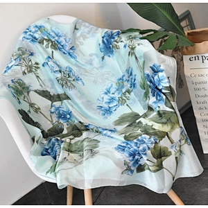 Wholesale Brand New Silk Scarf Women Spring Summer Silk Scarves Thin Flower Shawls Wraps Foulard Print Hijab Stoles