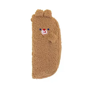 Ins Lamb Plush Cute Animal Shape Pencil Bag Pupils Stationery Storage Bag