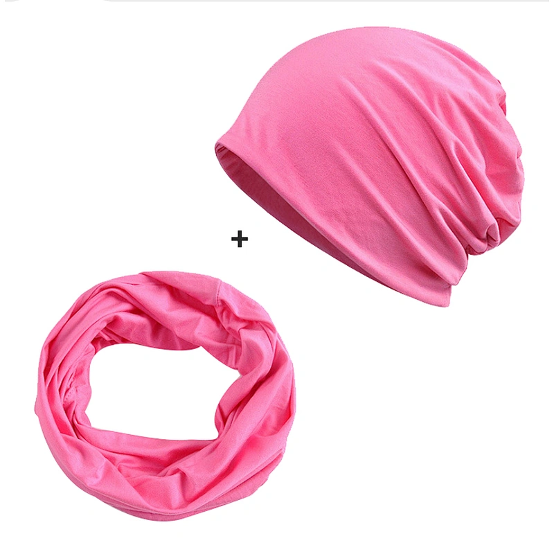 Solid Color Hat Brand Autumn Winter Dual-Use Design Hats For Ladies Thin Beanies Women Scarf Face Mask
