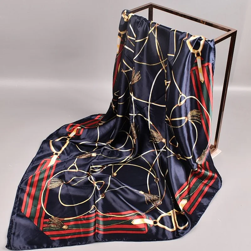 Popular Fashion Silk Scarf Trend Printing Women'S Shawl Can Be Customized