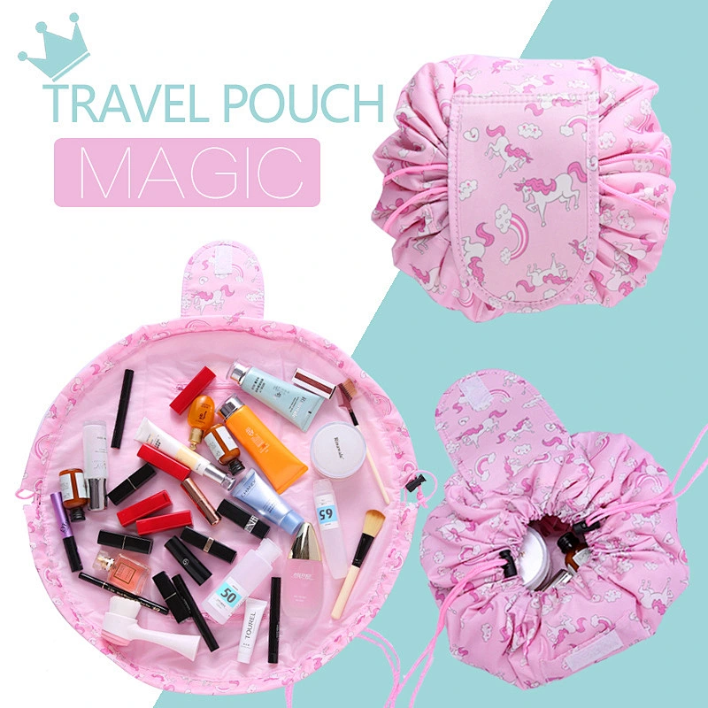 Simple Easy Carry On Cord Bag Organizer Waterproof Lazy Travel Cosmetics Foldable Drawstring Pouch Bag