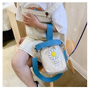 2020 Clear PVC Canvas Bags Girls Cute Single Shoulder Messenger Handbags Kids Girls Casual Mini Crossbody Bags