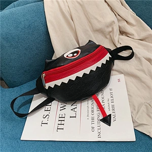 High Quality Boys Fanny Pack Custom Cute Cartoon Design Pu Leather Waist Bags For Children
