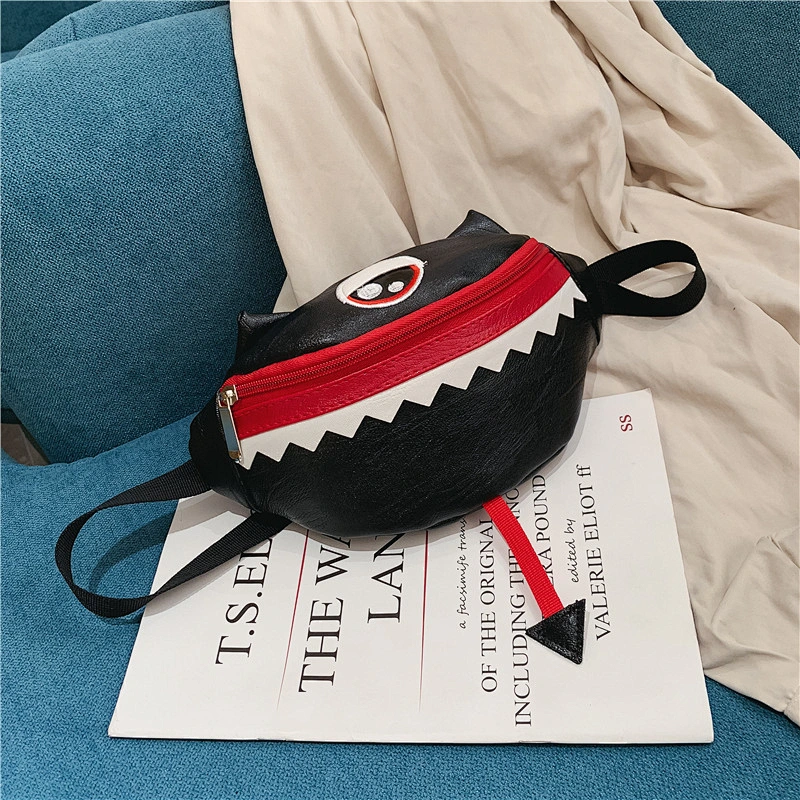 High Quality Boys Fanny Pack Custom Cute Cartoon Design Pu Leather Waist Bags For Children
