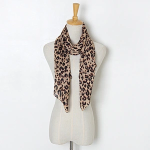 2021 New Korean Version Long Leopard Scarf European American Leopard Print Scarf Wholesale Chiffon Scarf