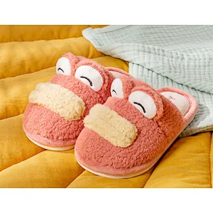 Children Little Girls Anti-Slip Cartoon Autumn Winter Plush Warm Indoor Floor Slipper Kids Home Shoes