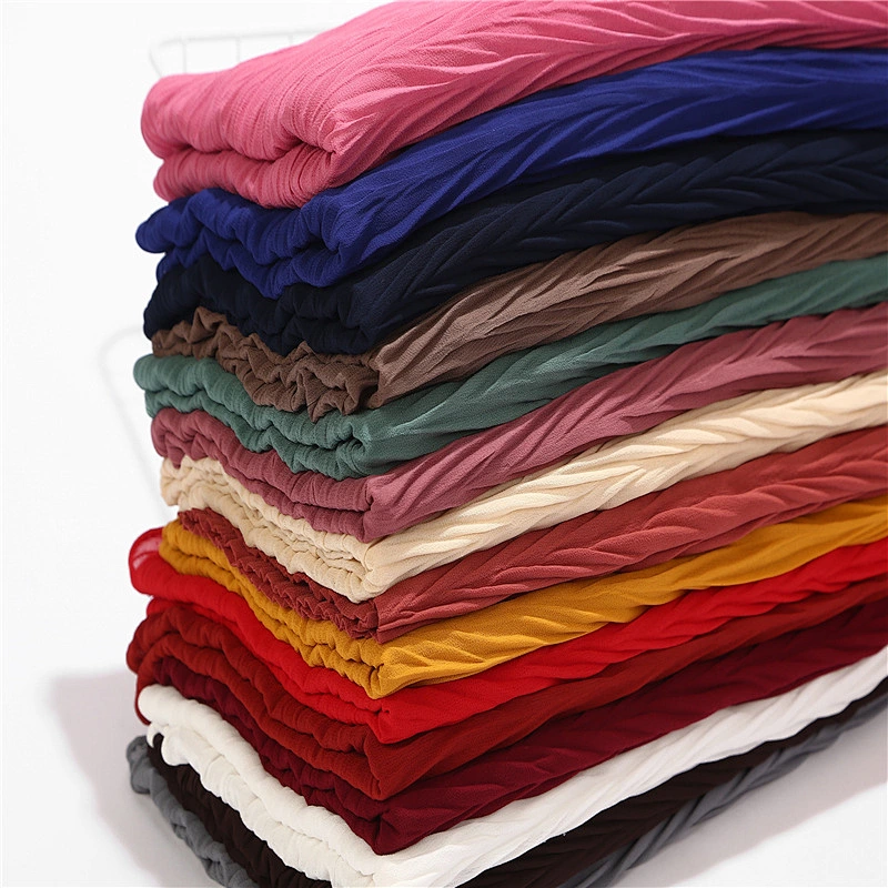 31 color stock Malaysia New Chiffon Crinkle monochrome plain chiffon scarf women hijab