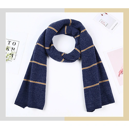 Lovers Style Korean Winter Men Women Knitted Clip Color Versatile Simple Woolen Scarf