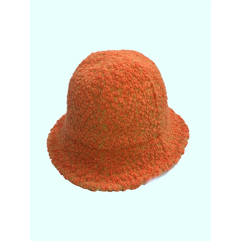 Cheap Lady Solid Thickened Soft Warm Fishing Outdoor Vacation Winter Hat Lamb Wool Bucket Hat