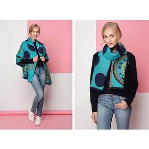 2020 New Fashion Brand European American Style Iron Tower Ladies Cashmere Tassel Warm Scarf Female Shawl