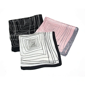 70cm Small Square Scarf Silk Lady Silk Style Striped Polka Dot Professional Decoration Bag Printing Small Scarf