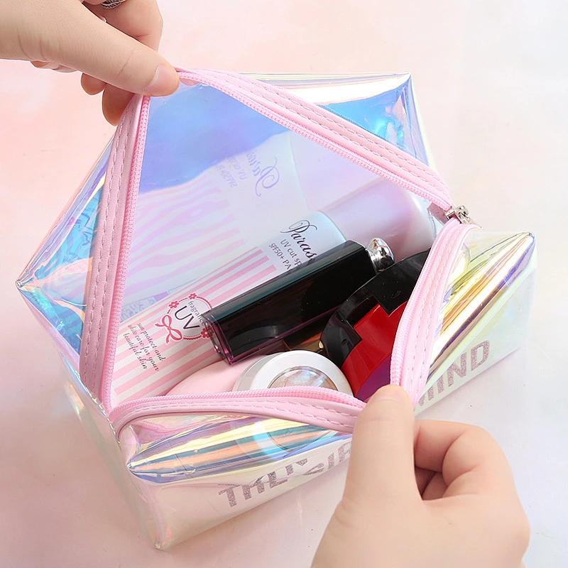 New Creative Laser Make Up Bag Cosmetic Storage Travel Cosmetic Bag Makeup Pouch Brush Zipper Bag