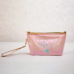 Fashion Waterproof Customized Logo Laser Women Cosmetic Pouch Bag Travel Bolsa De Cosmeticos