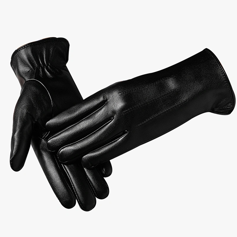Student Korean Cute Women Leather Gloves Keep Warm Plus Velvet Thicken Touch Screen Outdoor Cycling Driving Winter Gloves