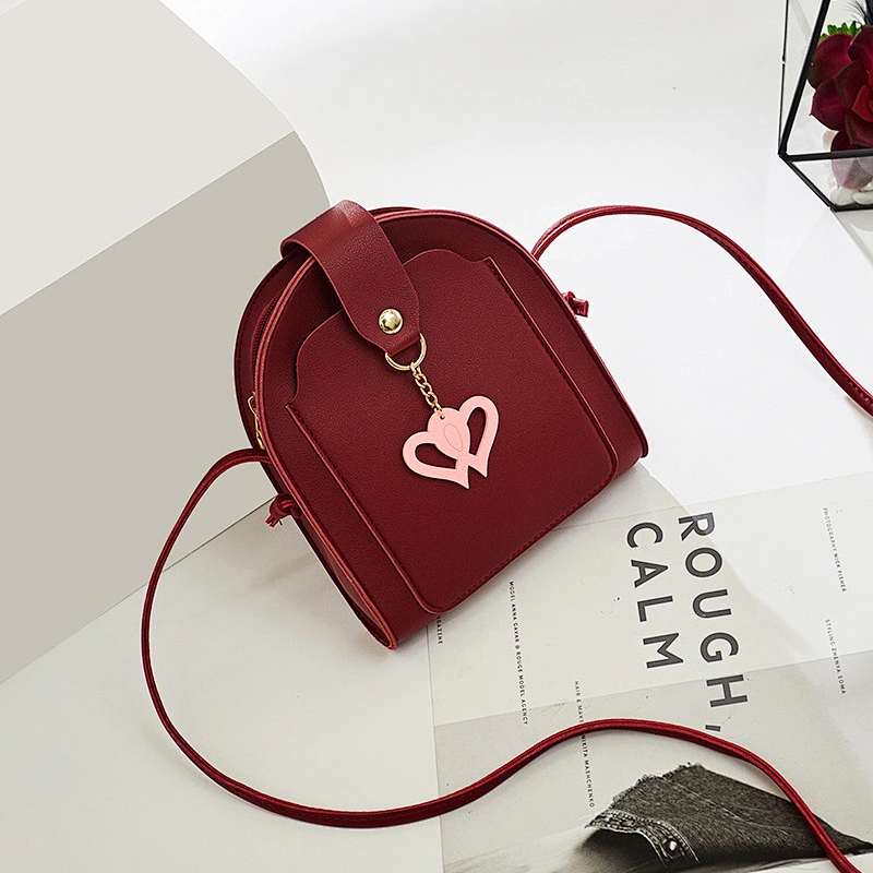 Beautiful Double Heart Decor Luxury Small Cross Body Mini Bags For Women And Ladies