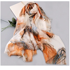 Fashion cashmere temperament wild plant flower lady shawl cashmere warm scarf