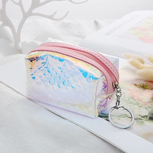 4 Shape Design Promotional Gifts PVC Bling Women Purse Bag Summer Mini Card Holder Wallet For Female