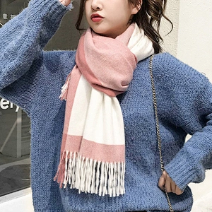 Wholesale Plaid Scarf Women'S Autumn Winter Shawl New Korean Version Students Cute Little Ladies Scarf