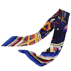 Wholesale 90cm new silk satin dual-use warm scarf printed sunscreen shawl for women