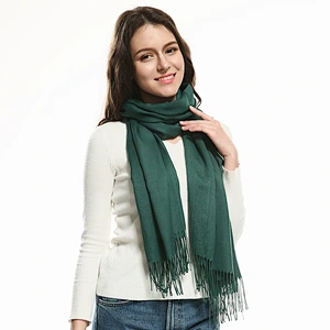 2020 thickened autumn winter cashmere scarf solid color women's shawls tassels warm cashmere scarf hijab