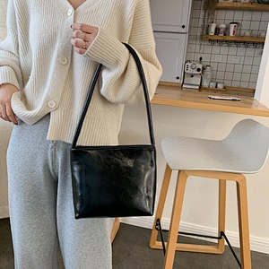 Retro Bag Female 2021 Autumn New All-Match Solid Color Bag Underarm Bag Shoulder Handbag